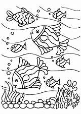Coloring Pages Fish Summer Colouring Vissen Kleurplaat Sea Mosaicos Kids Sheet Sheets Easy Crafts Embroidery Cute Color Hu Ocean Drawings sketch template