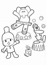 Pocoyo Colorear Circo Colorindo Circus Elly Pato Getdrawings Baixar Iluminar Martinez sketch template