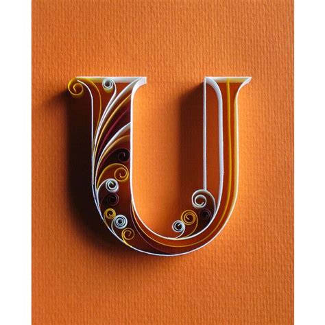 paper typography   polyvore quilling letters paper quilling