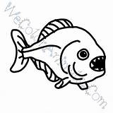 Piranha Fish sketch template