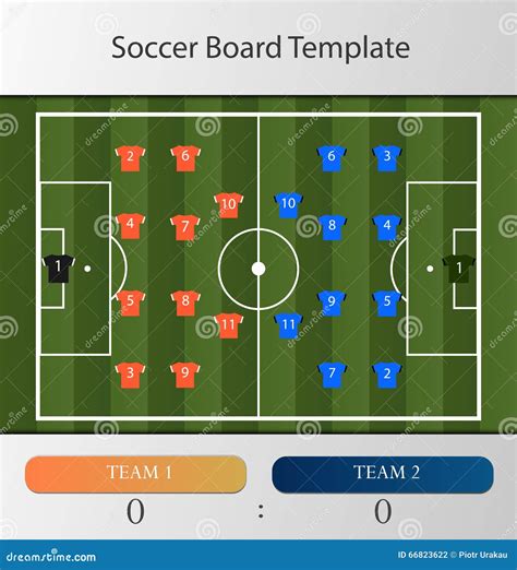 soccer board template stock vector illustration  score