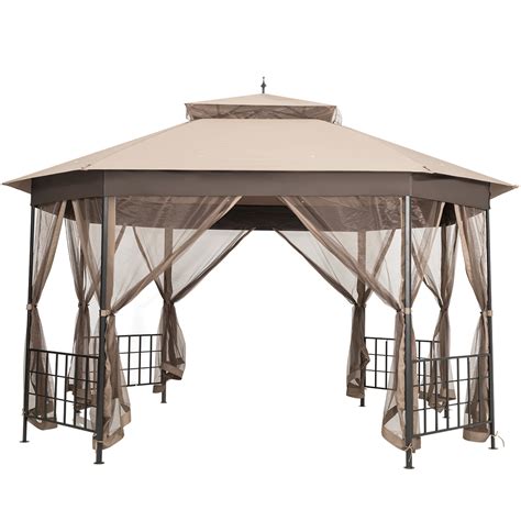octagonal canopy tent patio gazebo canopy shelter  mosquito netting walmartcom