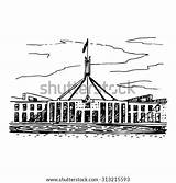 Parliament House Canberra Vector Act Australia Freehand Pencil Sketch Shutterstock Stock Preview sketch template