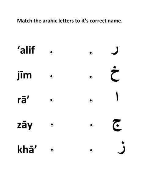 arabic alphabet worksheet  pictures  worksheet blog