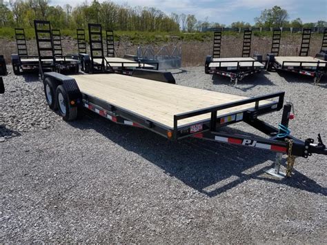 pj trailers  ft equipment trailer flatbed dump utility  enclosed cargo trailers