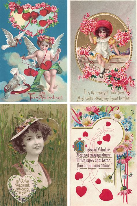 printable vintage   valentine art vintage valentine cards