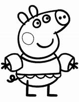 Peppa Pig Coloring Pages Armbands Sheep Printable Suzy Costume Pages2color George Template sketch template
