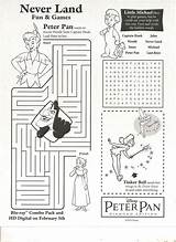 Pan Peter Hook Captain Activity Printable Tinkerbell Pages Coloring Sheets Sheet Teens Kids Fun Worksheets sketch template
