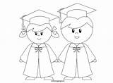 Graduation Coloring Clipart Preschool Kindergarten Gown Pages Clip Cliparts Drawing Cap Drawings Kids Template Printable Pre Library Getdrawings Desenhos Colorir sketch template