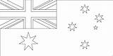 Australia Flag Coloring sketch template