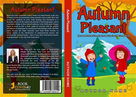 children book cover design autumn pleasant