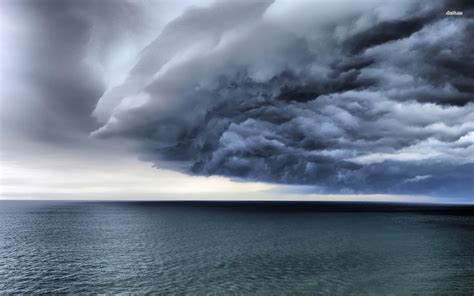 ocean storm clouds wallpaper