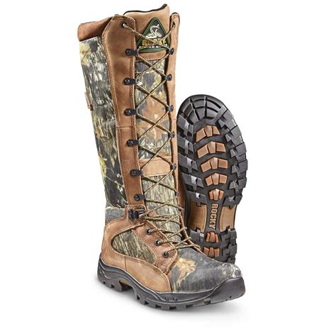 mens rocky prolight waterproof snake boots  side zipper  hunting boots