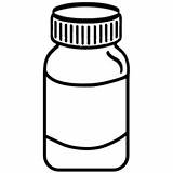 Pill Bottle Drawing Medicine Sketch Box Template Coloring Pages sketch template
