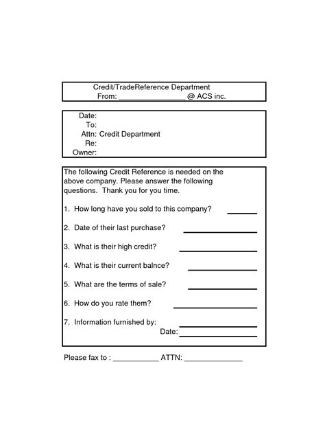 company credit reference check form roger devitos templates