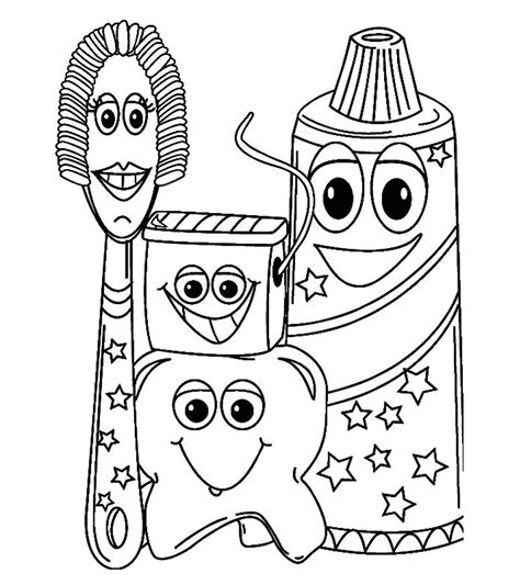 tooth coloring page printable coloring pages