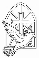 Religious Holy Dove Baptism Craft Jesus sketch template