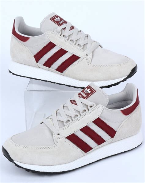 adidas forest grove oregon trainers chalk white burgundy  casuals