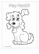 Coloring Pages Fetch Puppy sketch template