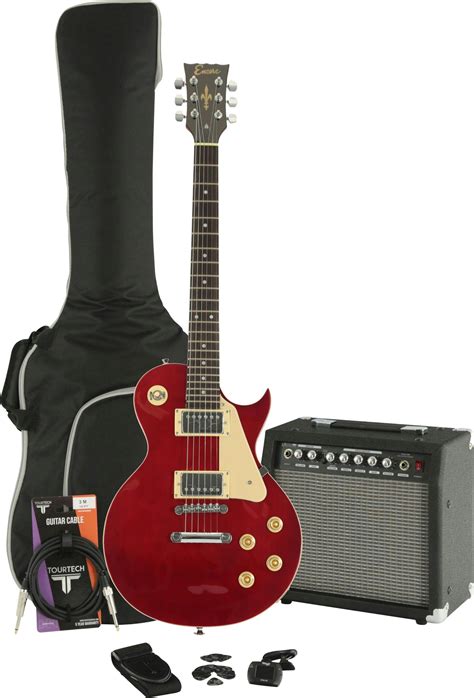 encore  electric guitar  wine red starter pack   amp accessories andertons