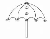 Umbrella Paraguas Guarda Chuva Printable Lindo Colorironline sketch template