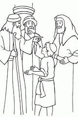 Jesus Temple Coloring Sunday School Boy sketch template