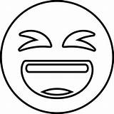 Emoji Laugh Bestcoloringpagesforkids Smiley sketch template
