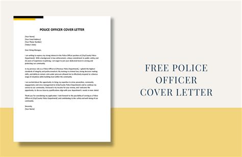police officer cover letter  word  google docs