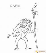 Rafiki Lion King Coloring sketch template