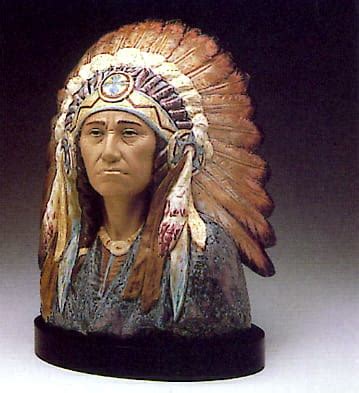 indian chief lladro  figurines collectibles
