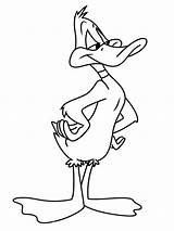 Daffy Coloring Looney Tunes Porky sketch template