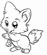 Cute Clipart Fox Coloring Pages Library Puppy sketch template