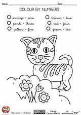 Numbers Cat Colour Color Cats Activities Worksheets Para Kids Board Colors English Colours Choose sketch template
