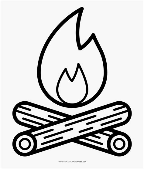 campfire coloring page ultra coloring pages black  white camp fire