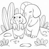 Elephants Children sketch template