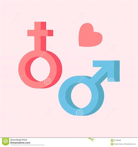 Male And Female Symbols Vector Combination Sex Gender