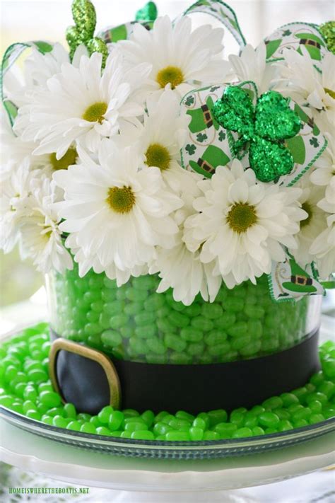 Leprechaun Hat Centerpiece Diy For St Patricks Day Using Candy And