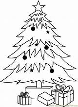 Christmas Coloring Tree Decorated Pages Coloringpages101 sketch template
