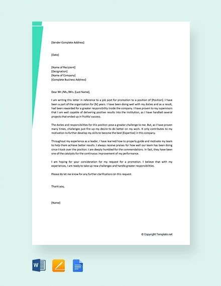 promotion recommendation letter  examples format sample examples
