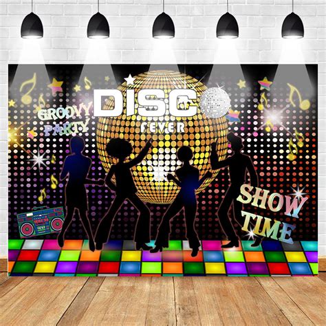 disco party backdrop neon adults scene setters party decoration birthd