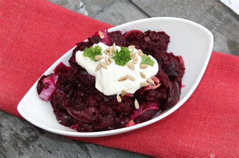 rote bete gemuese mit meerrettich und lauch von shinysummer