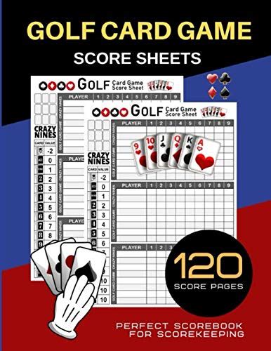 golf card game score sheets  personal score sheets  scorekeeping