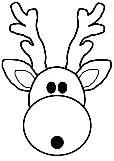 printable reindeer face template printable word searches