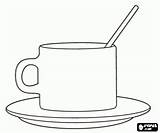 Tasse Löffel Spoon Untertasse Malvorlagen Mug Coloring Ausmalbilder Mit Und Saucer Printable sketch template