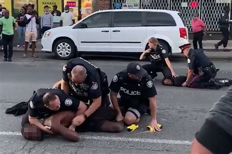 capture violent police takedown  black man  toronto protest