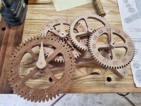 making  wooden gear clock part   loxaco