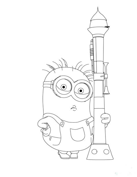 minion mel  despicable   coloring page  coloring pages