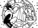 Looney Tunes Tweety Wecoloringpage Weighing sketch template