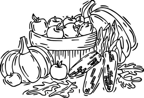 nice autumn fruit vegetables coloring page pumpkin coloring pages