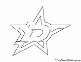Dallas Stars Logo Nhl Stencil sketch template